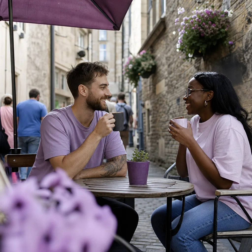 Busy pedestrian street in Lancaster suitable for a public first meeting